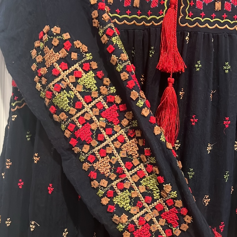 Handmade Ruffled Embroidered Dress - Picture 2 of 7